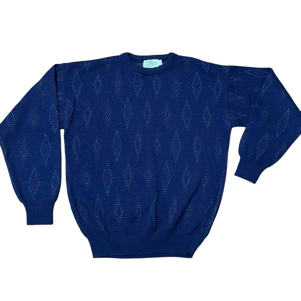 Vintage 90s Sears Roebucks Wool Blend Pullover Sweater Made in Italy Mens Medium